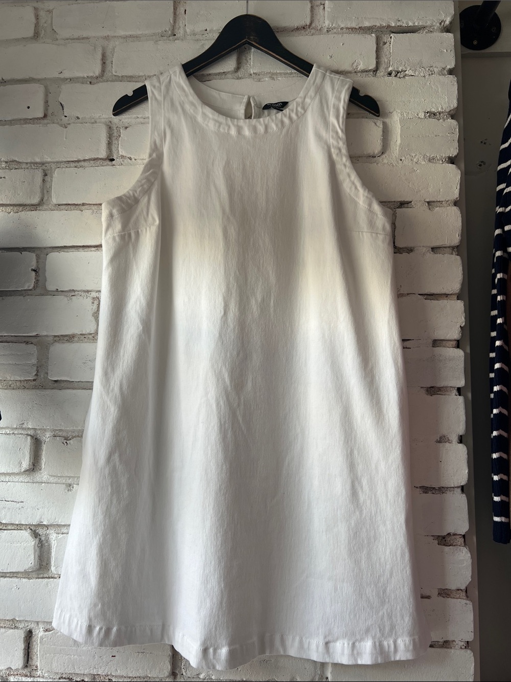 Hudson Jeans White Sleeveless Shift Dress denim halter tent dress